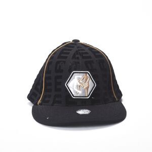 MMA Authentics Raised Print Black Baseball Cap Embroidered Patch NWOT